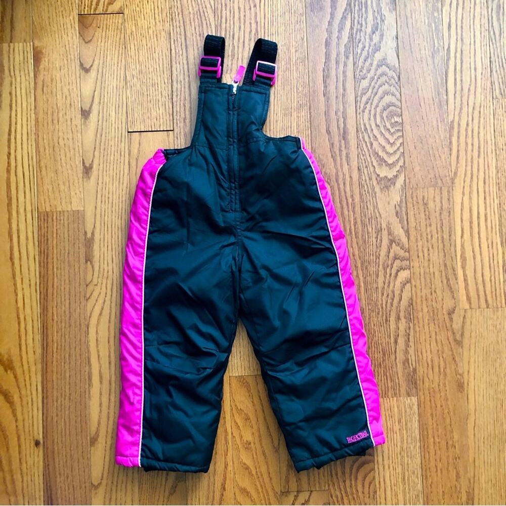 Pacific Trail Outdoor Black Pink  Snow Bib Baby Toddler Girl’s Size 2T or 24 MO